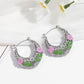 ⏰ 30 % RABATT – Nur für kurze Zeit ✨Vergoldete Halbmond-Creolen mit Blumenemaille 🌙✨ Elegante Handarbeit mit femininem Design