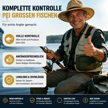 🌀🎣 50% RABATT! Baitrunner-Spinnrolle – Dual-Drag, leise, stabil, für Raubfisch & Friedfisch. 💪