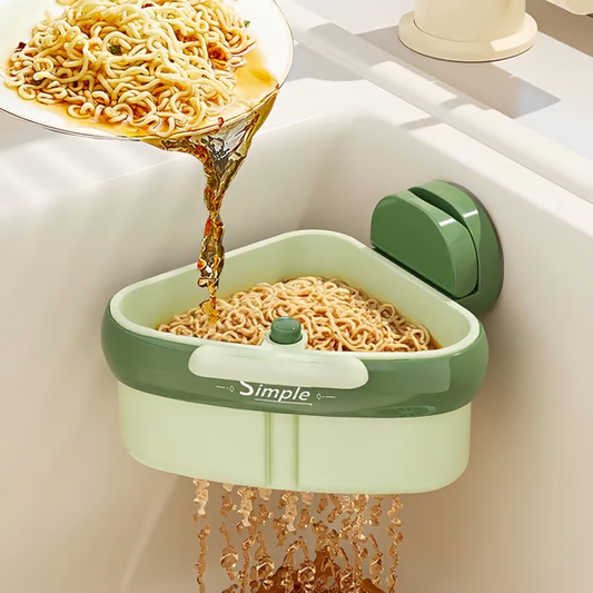 ✨💦Eckregal mit Filter für Spülbecken mit Saugnäpfen