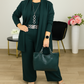 ⏳Time-Limited Special⏰Elegant 3-piece set including long cardigan, top and pants💞