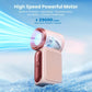 🌀Nur 14.99€ diesen Sommer!!!💨Mini-Handventilator mit LED-Anzeige –👍5-stufiger Turbo-Ventilator im Taschenformat.✨Über USB aufladbar, schnelle Kühlung für Reisen und beim Schminken. Das perfekte Geschenk.  Tragbare Kühlung