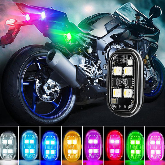 Tragbare LED-Warnleuchte für Autos mit Fernbedienung🏍️
