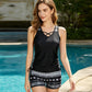 🏖️ Sommer-Sale 43% Rabatt 🏝️🩱Zweiteiliger Tankini– hochtailliert mit Bandeau-Top – perfekt für den Strand👙