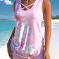 🏖️ Sommer-Sale 43% Rabatt 🏝️🩱Zweiteiliger Tankini– hochtailliert mit Bandeau-Top – perfekt für den Strand👙