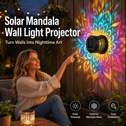 🌞  Über 50.000+ verkauft !🌀 Solar-Mandala-Licht – Atemberaubende Musterprojektion, 2-in-1 (Boden & Wand) – Wasserdicht (IP65), mit automatischer Ein-/Ausschaltung – perfekt für Garten, Balkon oder Terrasse 🌿