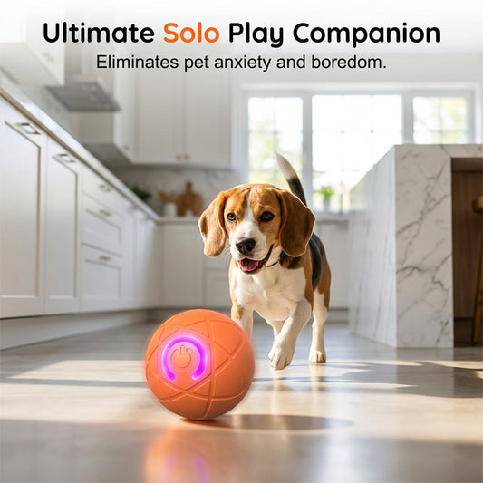 🐾 Intelligenter Hüpfball für Haustiere mit Fernbedienung – 3 Spielmodi | Bissfest E-TPU | USB-C Aufladbar 🎾