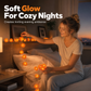 🌼 Künstliche Ringelblumen LED-Lichterkette – 20 LEDs, 8 Lichtmodi, wasserfest | Perfekte Deko für stimmungsvolle Atmosphäre 🕯️🎃🧡