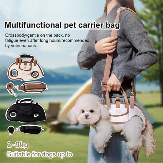 🐶 LIMITED‑TIME 50% OFF! 🐾 Portable Breathable Pet Carrier Sling & Backpack – Spine Support & Multi-Way Comfort 🐕