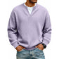 🧩 Layered Look, One Easy Tee | Men's Textured Waffle Long-Sleeve Top