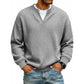 🧩 Layered Look, One Easy Tee | Men's Textured Waffle Long-Sleeve Top