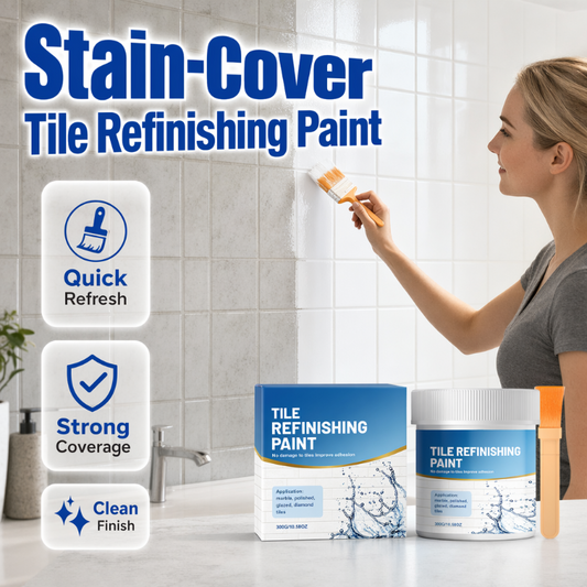 🔥Hot Sale 50% OFF🔥 White Tile Refinishing Paint with Brush
