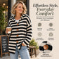 Women's Striped Hooded Knit Cardigan