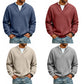 🧩 Layered Look, One Easy Tee | Men's Textured Waffle Long-Sleeve Top